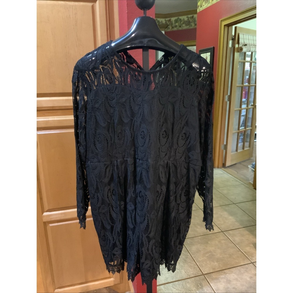 Black Lace Romper Unbranded Tagged 4X 2240